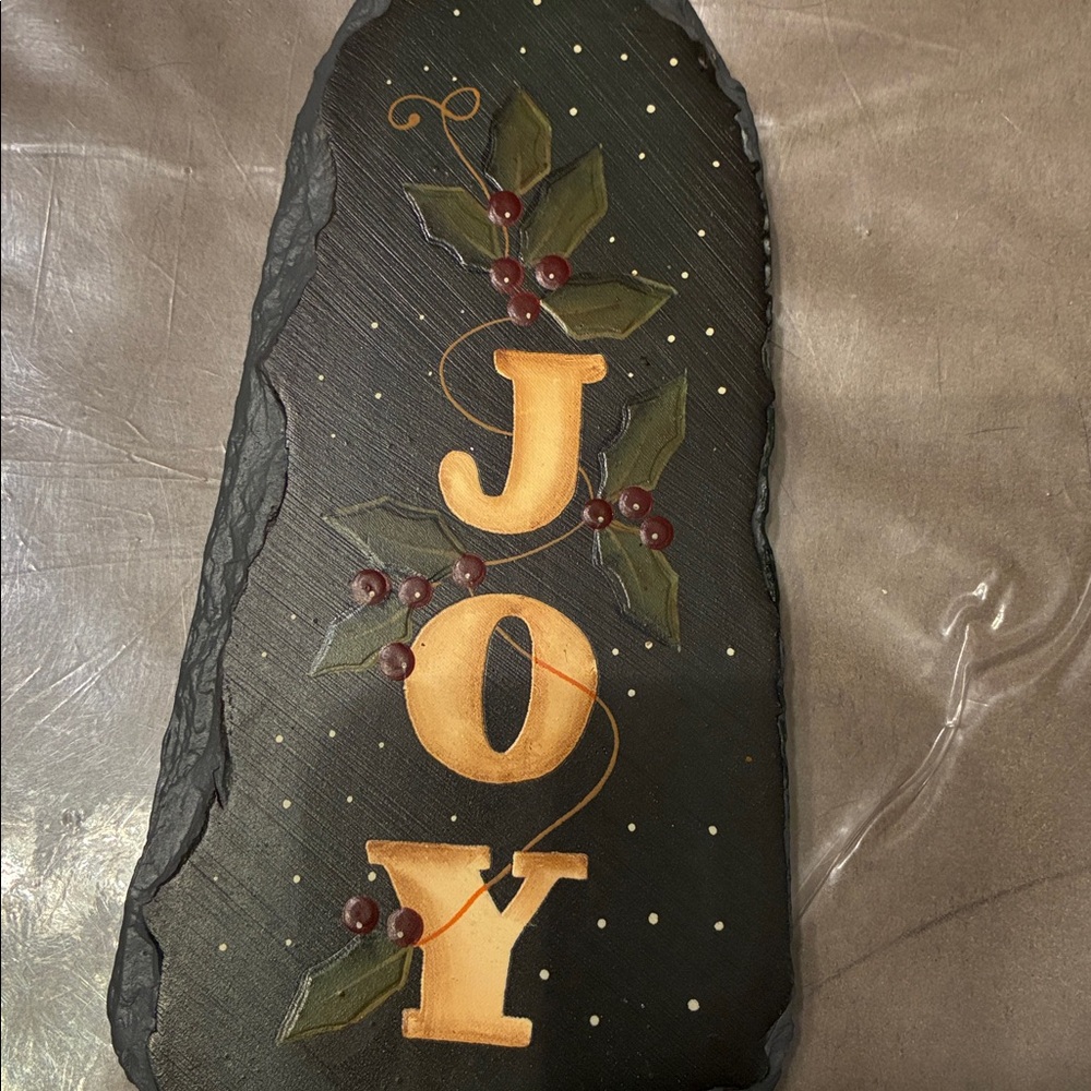 Vintage Crazy Mountain Holiday “Joy” Hand Painted Christmas Ornament - Picture 4 of 4